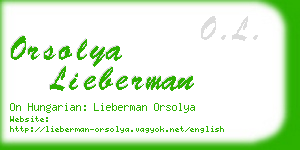 orsolya lieberman business card